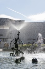 Carnival Fountain by Jean Tinguely and theatre, Tinguely Fountain, Basel, Canton of Basel-Stadt,