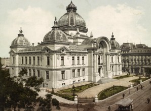 National Bank in Bucharest, Romania, 1890, Historical, digitally restored reproduction from a 19th