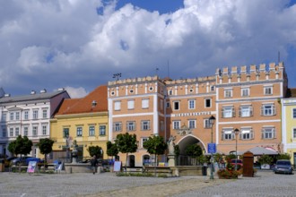 Main square with Verderber House, Retz, Weinviertel, Lower Austria, Austria, Europe