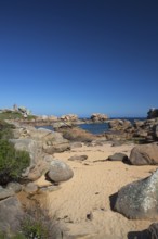 Coast at Lighthouse Mean Ruz at Ploumanac'h, Côtes d'Armor in the morning light