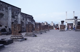 The basilica at the archaeological site of Roman Pompeii, Italy 1999