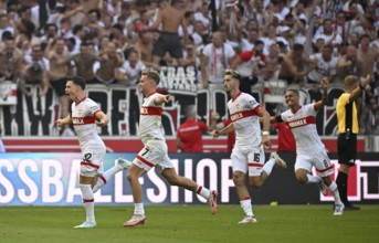 Goal celebration abian Rieder VfB Stuttgart (32) Enzo Millot VfB Stuttgart (08) Maximilian