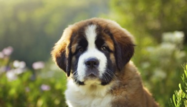 Pets, dog, Saint Bernard, puppy, AI-generated, AI generated