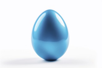 Blue Easter egg on white background. KI generiert, generiert AI generated