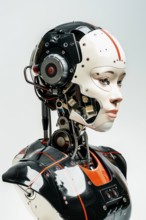 Beautiful female robot created with artificial intelligence, AI generated