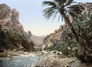 The River El Cantara, Algeria, ca 1890, Historical, digitally restored reproduction from a 19th