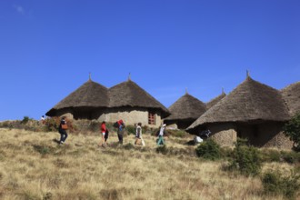 In the highlands of Abyssinia, in the Semien Mountains, landscape in Semien Mountains National