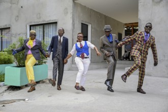 Sapeurs, members of the Société des Ambianceurs et des Personnes élégantes (SAPE), society of