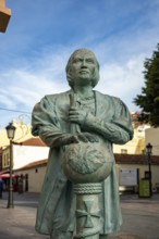 Monument to Christopher Columbus in the island's capital San Sebastian de La Gomera, La Gomera,