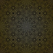 Geometric gold lace seamless pattern. Arabic tile lattice vector background.