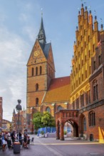 Market Church and Old Town Hall in the historic city centre, Hanover, Lower Saxony, Germany, Europe