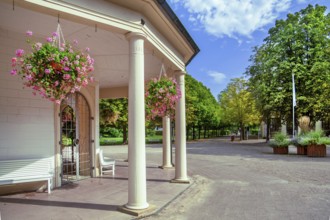 Spring temple in the historic spa gardens, Horn-Bad Meinberg, Teutoburg Forest, North