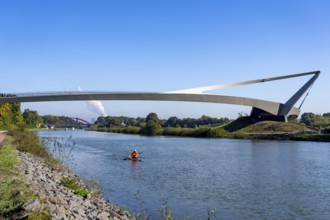 New bridge over the Rhine-Herne Canal and the Emscher, leap over the Emscher, bicycle and