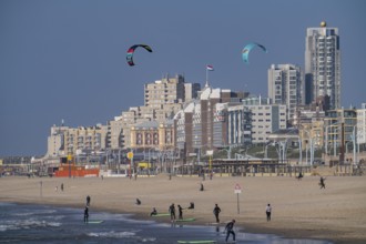 View of the skyline of Scheveningen, which belongs to the city of The Hague and is the largest