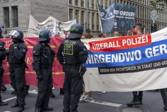 Police operation at a demonstration against the planned assembly law in North Rhine-Westphalia, in