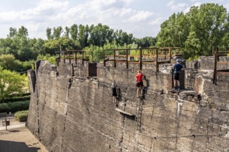 Landschaftspark Duisburg Nord, via ferrata, climbing garden, North Rhine-Westphalia, Germany,