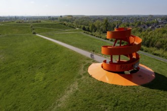 Sculpture Haldenzeichen, observation tower, Halde Franz, part of the Lippepark in Hamm, 5 slag