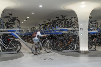 New bicycle car park at Amsterdam Central station, Stationsplein, space for around 7000 bicycles,