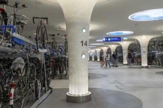 New bicycle car park at Amsterdam Central station, Stationsplein, space for around 7000 bicycles,