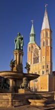 Henry's Fountain in honour of Henry the Lion in front of St. Catherine's Church, St. Catherine's,