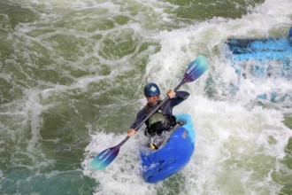 Oklahoma City, Oklahoma, Kayaking at Riversport, a center devoted to kayaking, rafting, and other