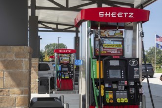 Romulus, Michigan USA, 27 August 2024, Sheetz opened its first Michigan gas station and convenience