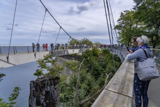 The Königsstuhl Skywalk on the chalk cliffs of Rügen, viewing platform on the famous Königsstuhl