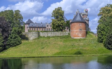 Kasteel van Gaasbeek tower, originally 13th century medieval fortified castle but renovated in the