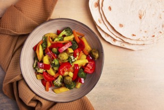 Sabji, vegetable stew, Indian, homemade, no people