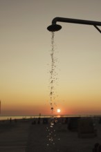 Shower on the beach of Borkum, 19.07.2024