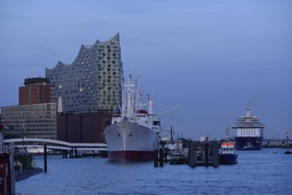 Hamburg, HafenCity, Elbe Philharmonic Hall concert hall, Mein Schiff 6. cruise ship