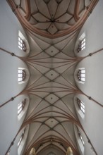 Cross vault in St Valentine's Church, Tauberbischofsheim, Lower Franconia Bavaria, Germany, Europe