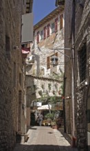 Street in the historic centre of Assisi, Umbria, Italy, Europe