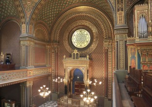 Interior view, Spanish Synagogue in the Josefstadt district of Prague, Czech Republic, Europe