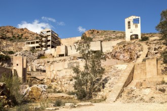 Old gold mine buildings, Rodalquilar, Cabo de Gata natural park, Almeria, Spain, Europe