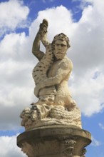 Neptune statue on seafront, Lowestoft, Suffolk, England, UK