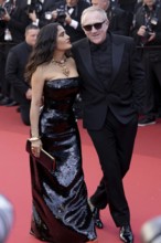 Cannes, France, 18.5.2024: Salma Hayek and Francois-Henri Pinault at the premiere of Emilia Perez