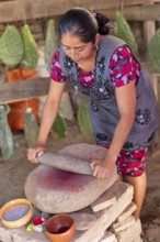 Teotitlan del Valle, Oaxaca, Mexico, Rural women in the Tlacolula Valley of Oaxaca benefit from a