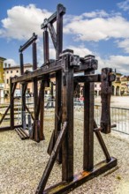 Equipment for the construction of the fortress walls, in Piazza Grande, Piazza Vittorio Emanuele,