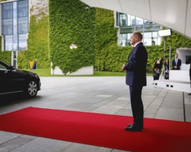 Olaf Scholz, Federal Chancellor, photographed during a reception at the Chancellery in Berlin, 7