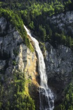 Oltschibach Falls, waterfall in the Bernese Alps, Switzerland, Europe