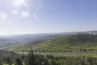 View over the Palestinian territories near Ramallah, 19.12.2023