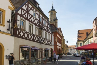 Medieval winegrowing village, Volkach, Mainfranken, Lower Franconia, Franconia, Bavaria, Germany,