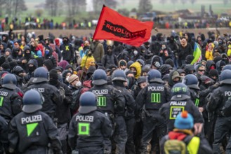 Violent clashes between thousands of demonstrators and the police, after a demonstration against