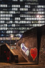 Stairs from the banks of the Main, Weseler Werft to Eyssenstraße at the building of the European