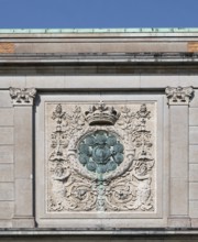 Stone relief with crown, exterior façade, State Museum of Art, Statens Museum for Kunst, SMK,