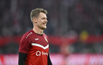 Goalkeeper Alexander Nübel VfB Stuttgart (33) portrait, smiling, Allianz Arena, Munich, Bavaria,