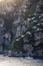 Boats in Positano, Amalfi Drive, Amalfi Coast, Italy, Europe