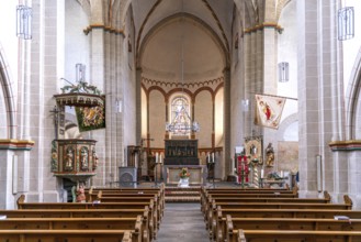 Interior of the collegiate church of St Castor in Karden, Treis-Karden, Rhineland-Palatinate,