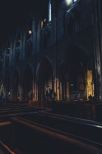 St patrick cathedral in Dublin at Christmas time in Ireland